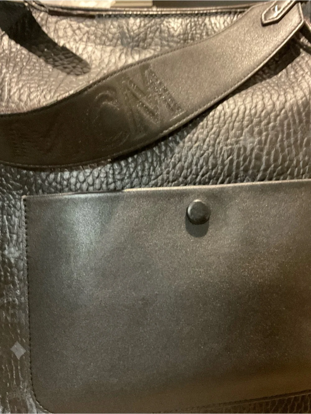 MCM Visetos Klara Hobo Bag – Black Leather Shoulder Bag